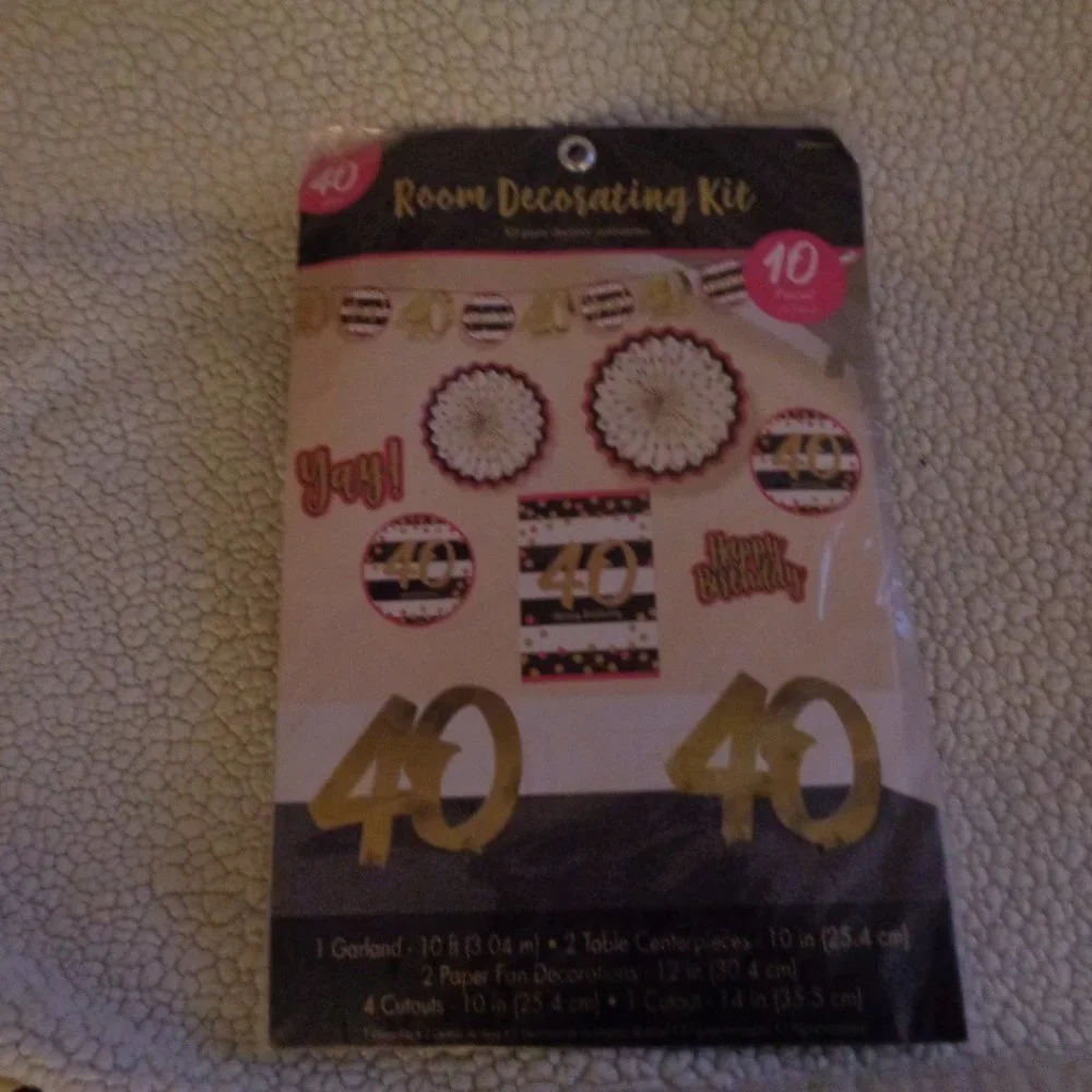 BUNDLE Lot of 40th Birthday Decorations